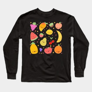 Kawaii fruits Long Sleeve T-Shirt